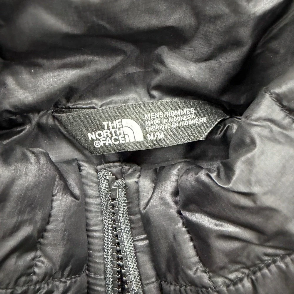 The North Face Mens M Black Quilted Puffer Full Zip Insulated Jacket Rochester